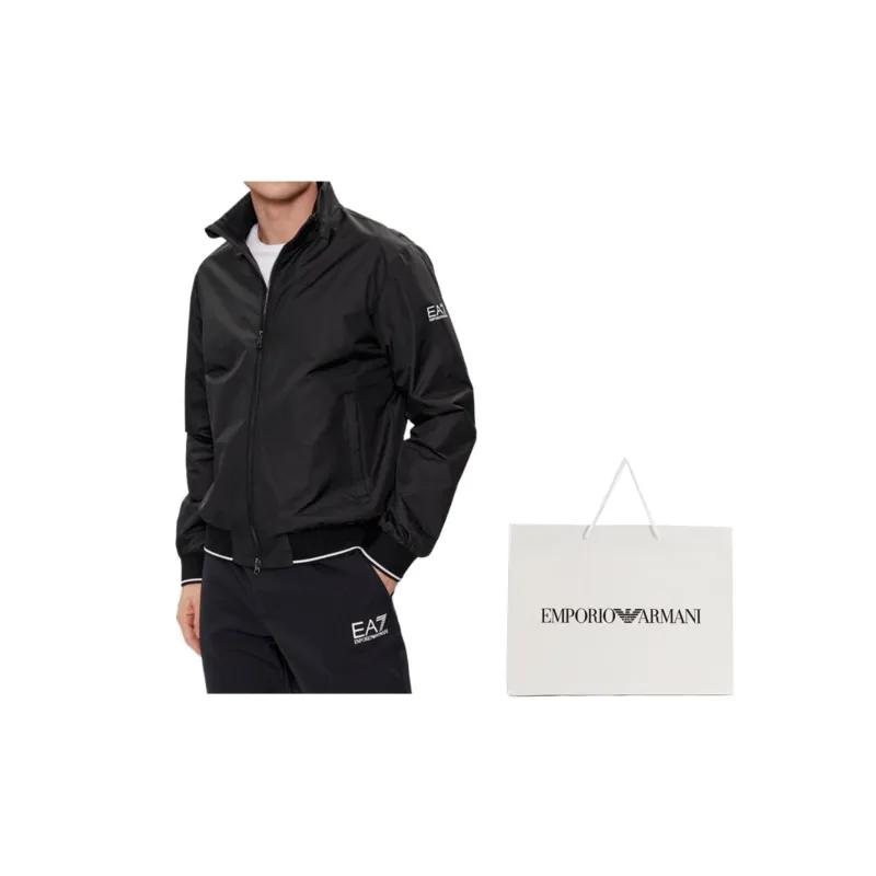 EMPORIO ARMANI Logo Printed Zipped Lightweight Jacket-6