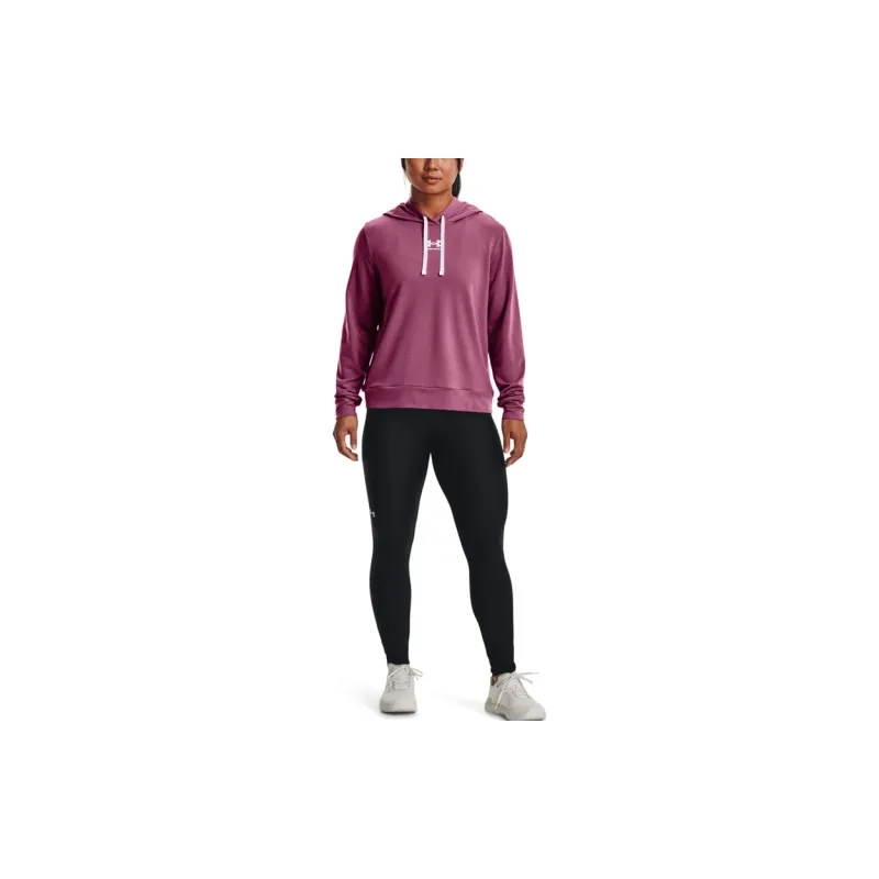Under Armour RIVAL TERRY HOODIE Sweatshirt Women's Pink-4