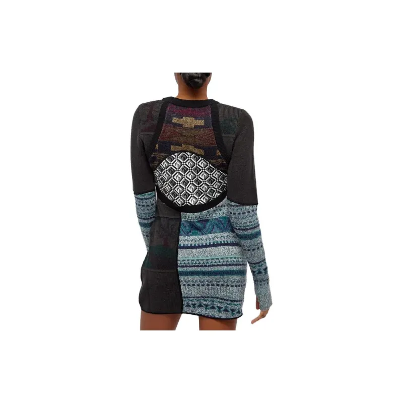 Marine Serre Long sleeved Knit Dress-2