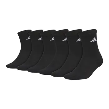 Adidas Mid Calf Socks Unisex Black 9 Double Loads