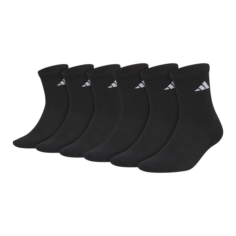 Adidas Mid Calf Socks Unisex Black 9 Double Loads-0