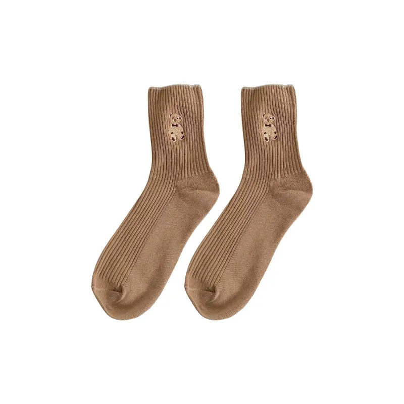 MADALLO Mid Calf Socks Women's 5 Pack Multicolor-5