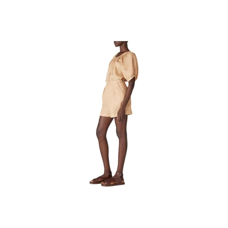 Loro Piana SS24 Casual Shorts Women's Ginseng Light Yellow-4