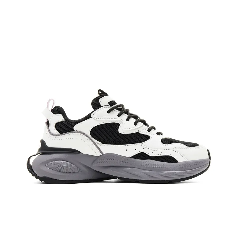 PEAK Taichi Yunxi Cushioning Coverage Rebound Slip Resistant Low Top Casual Shoes Women's Light Gray Black-1