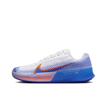 Nike Air Zoom Vapor 11 Anti Slip Wear Resistant Low Top Tennis Shoes Men's White Blue