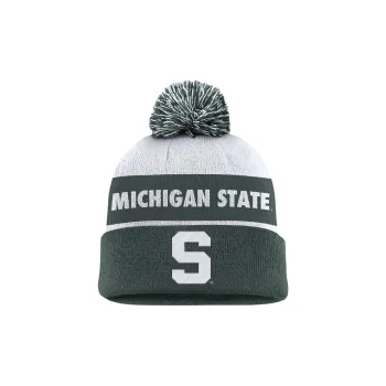 Nike Michigan State Spartans Primetime Peak Men's Nike College Cuffed Pom Beanie