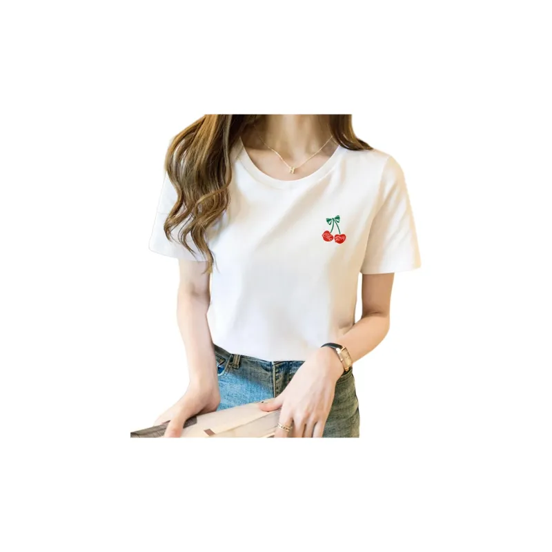 Weixi T Shirts Women's White-3