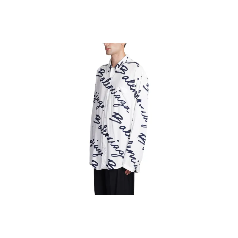Balenciaga Logo Long Sleeve Shirt-4