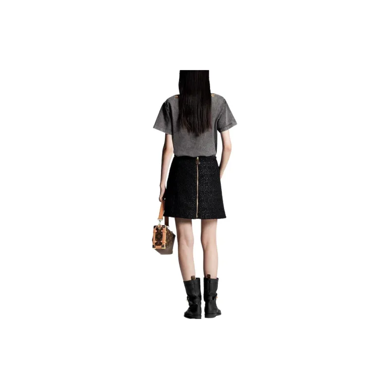 LOUIS VUITTON Tweed Pocket Skirt-2