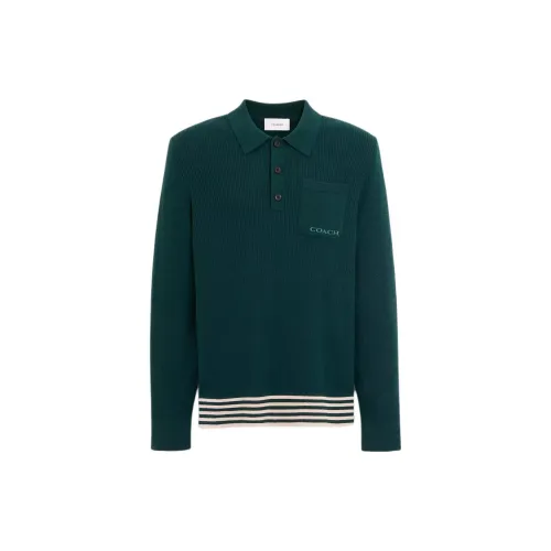 COACH Polo Shirts Men Green