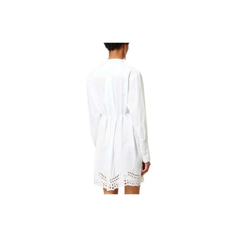 ISABEL MARANT FW23 Long Sleeved Dress Women's White-2