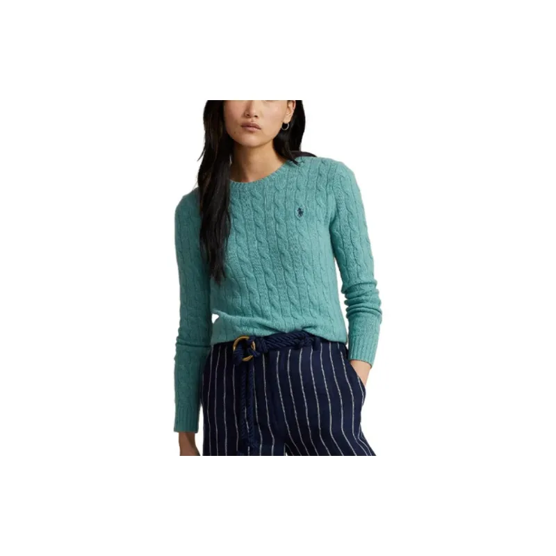 Polo Ralph Lauren Logo Embroidered Cable-Knit Jumper-2