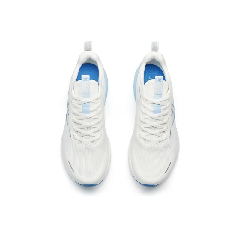 XTEP Cushioning Slip Resistant Low Top Casual Running Shoes Men's White Blue-3