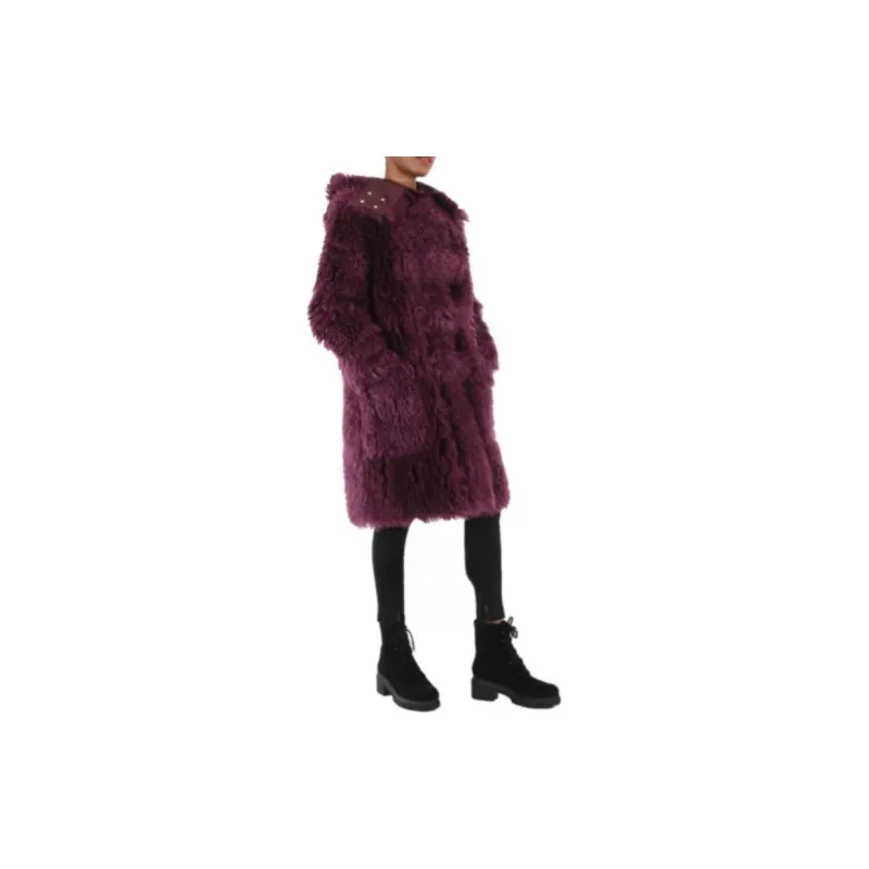 Burberry Velvet Jackets Women's Purple-4