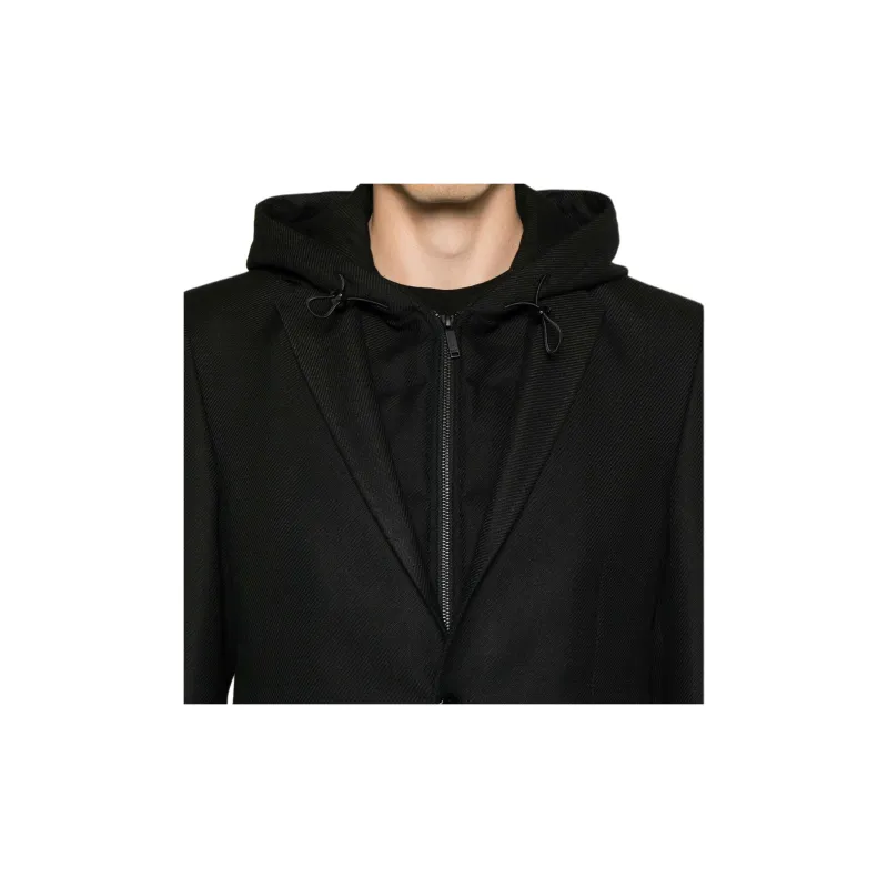 KARL LAGERFELD / Karl Lagerfeld Jeans Hooded Single-breasted Blazer-4
