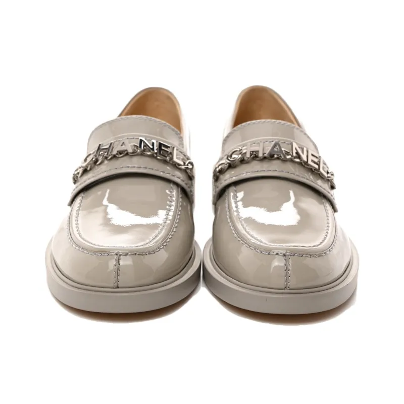 CHANEL Loafers Women's Gray-3