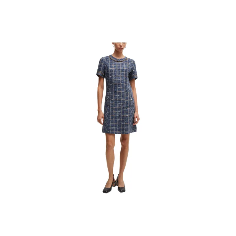 HUGO BOSS Short Sleeved Dresses Women's Blue-1