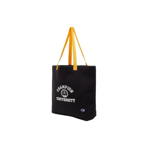 Champion Cotton Tote Bag Shopping Bag Shoulder Bag Handbag Regular Unisex Black