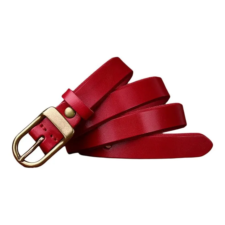 JEANSWEST Cow Leather Leather Belts Women's 2.4cm-2