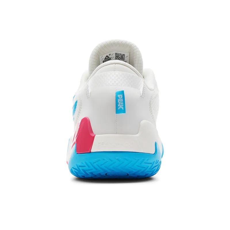 PEAK Taichi Outdoor Dominator Pro Cushioning Rebound Slip-Resistant Low-Top Basketball Shoes Men's Ivory Blue-4