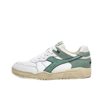 Diadora Heritage Anti Slip Wear Resistant Low Top Skateboard Shoes Men's White Green