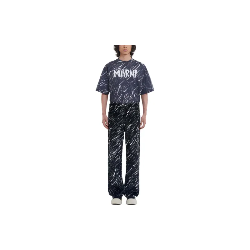 MARNI Straight Stretch Pants Black-1