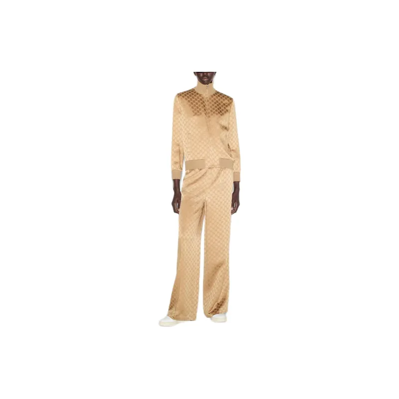 GUCCI Jacquard Zip Jacket 'Vintage Camel'-1
