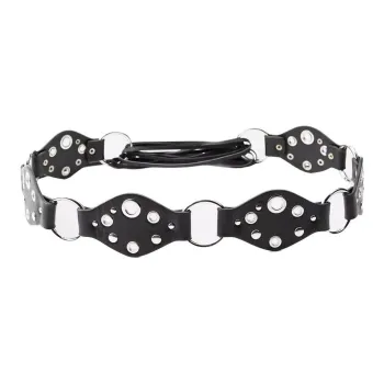 ZARA Cow Leather Leather Belts Women's Black -