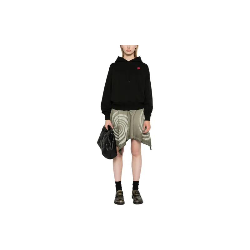KENZO Logo Embroidered Drawstring Hoodie-1