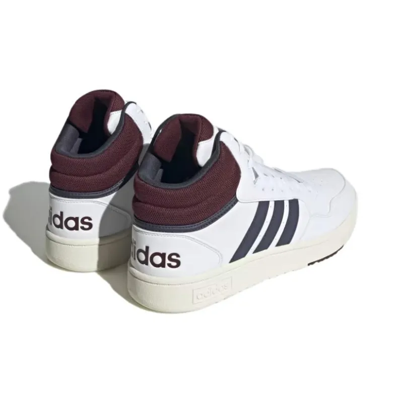 Adidas Hoops 3.0 Mid Classic White Navy Red-3