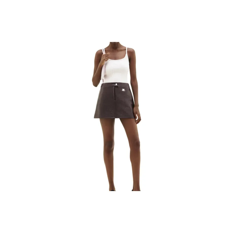 COURREGES Rib Knit Tank Top 'Heritage White'-2