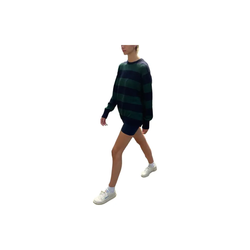 Brandy Melville Sweaters Women's Purple Green Stripes-1