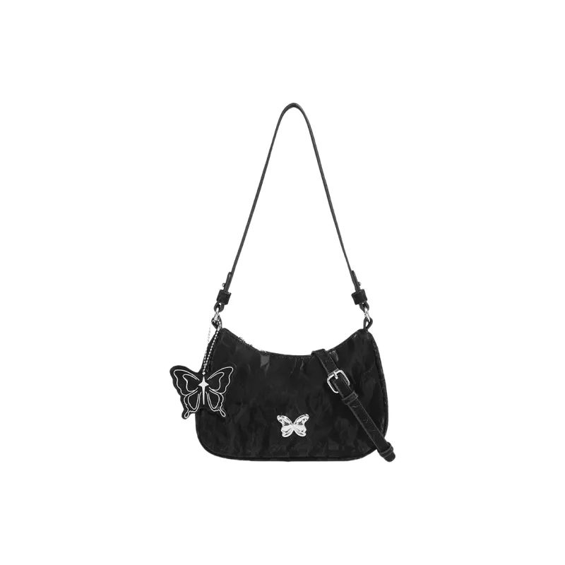 NOMK PU Shoulder Bag, Dumpling Bag, Shoulder Bag, Crossbody Bag Women's Ecru/Pink/Black/Light Green-10