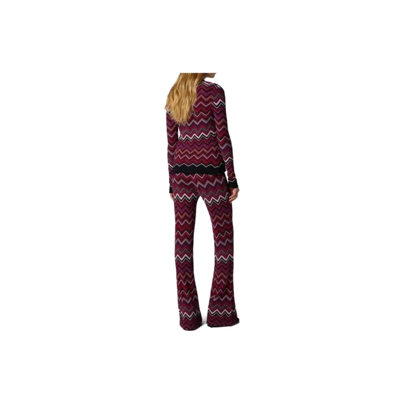 MISSONI Zigzag High Waist Straight Leg Trousers-2