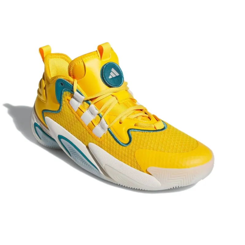 Adidas BYW Select Anti-Slip Wear-Resistant Mid-Top Basketball Shoes Unisex Yellow-2