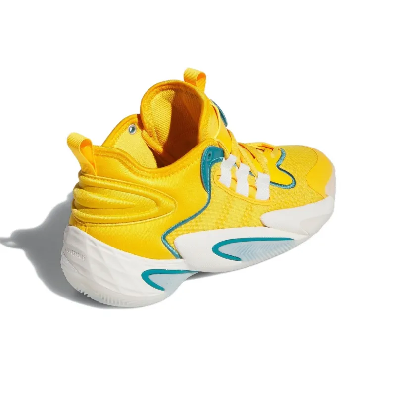 Adidas BYW Select Anti-Slip Wear-Resistant Mid-Top Basketball Shoes Unisex Yellow-3