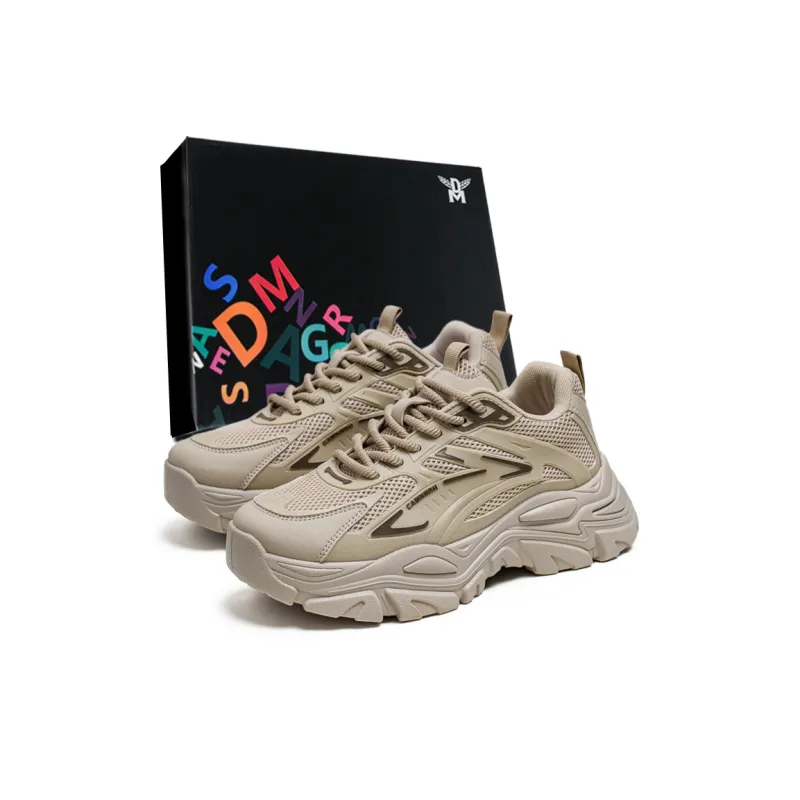 DM Individual Versatile Commute Trendy Wear-Resistant Height Increasing Low-Top Chunky Sneakers Men's Box Included-9