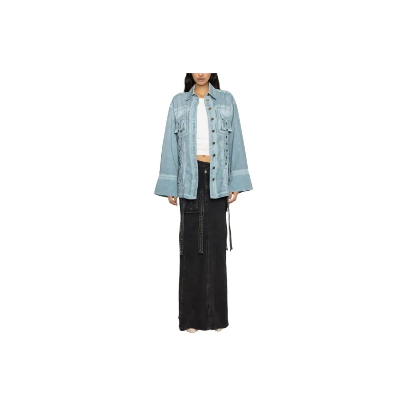Blumarine Eyelet embellished Denim Jacket-1