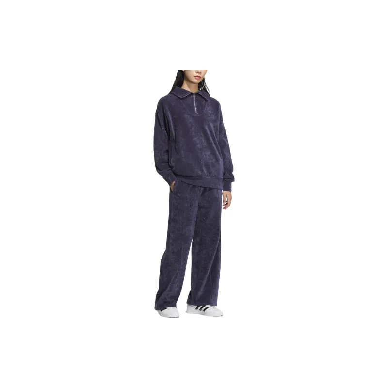 Adidas Originals Loose COZY PANT Knitted Sports Pants Women's Dark Navy Blue-1