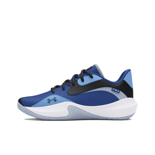Under Armour Lockdown 7 Slip Resistant And Breathable Low Top Basketball Shoes Unisex Blue
