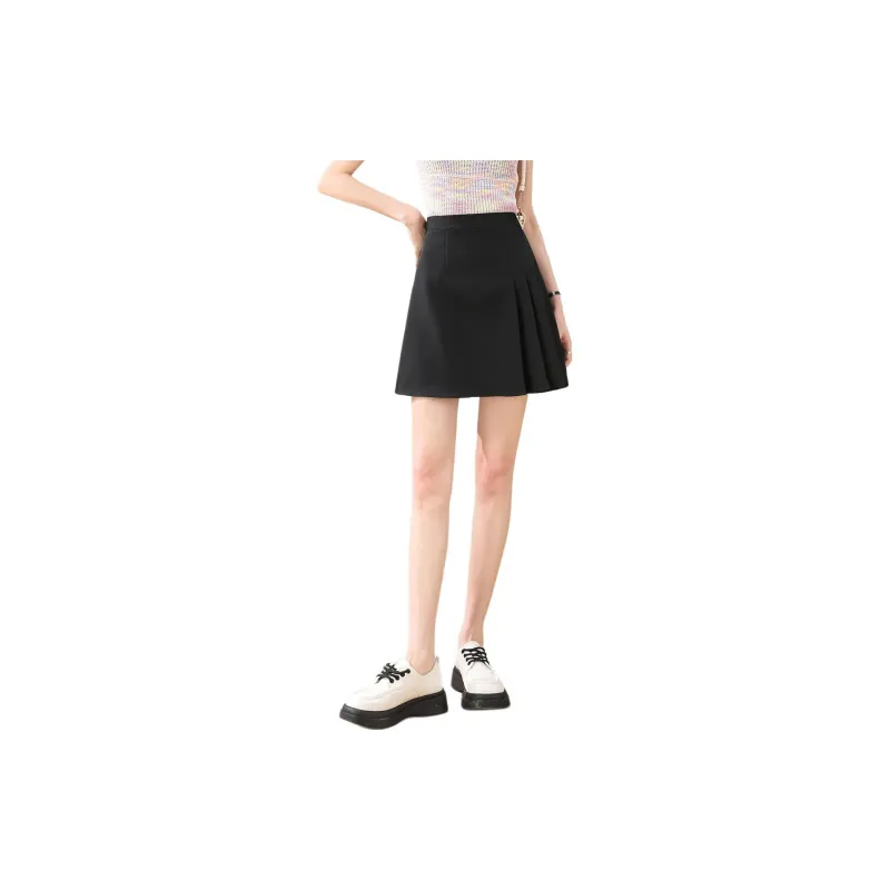 TERRE BLEUE Casual Short Skirts Women's Black-1