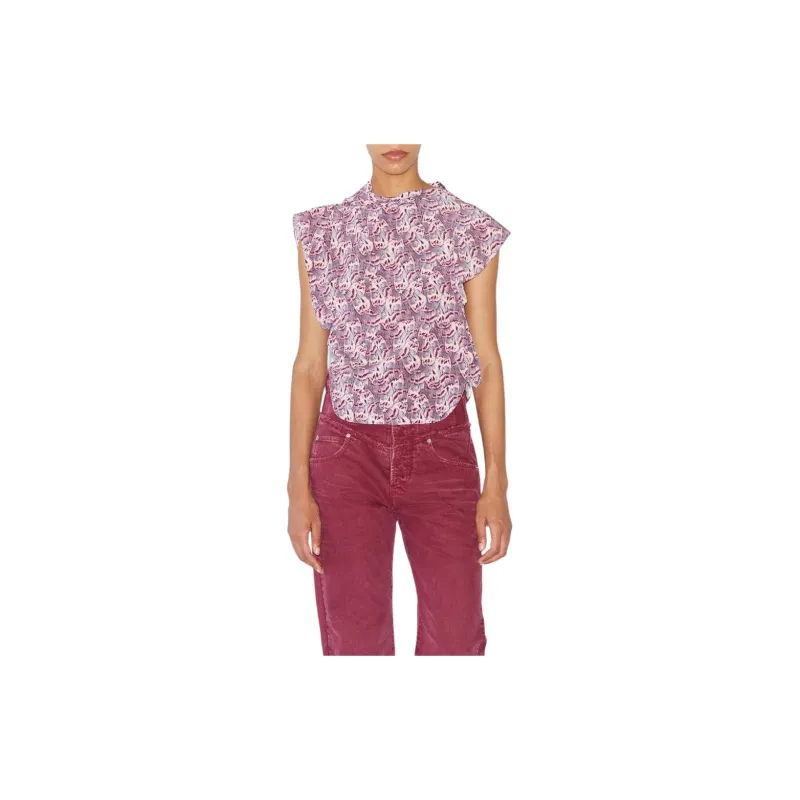 ISABEL MARANT Pattern Printed Short Sleeved Top-2