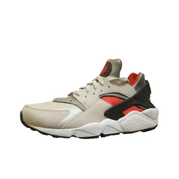 Nike Air Huarache Anti-Slip Wear-Resistant Low-Top Running Shoes Men's Gray Red Silver