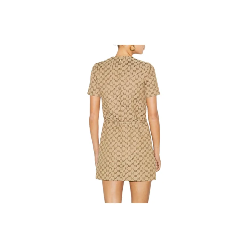 GUCCI Gg Drop Shoulder Mini Dress-5