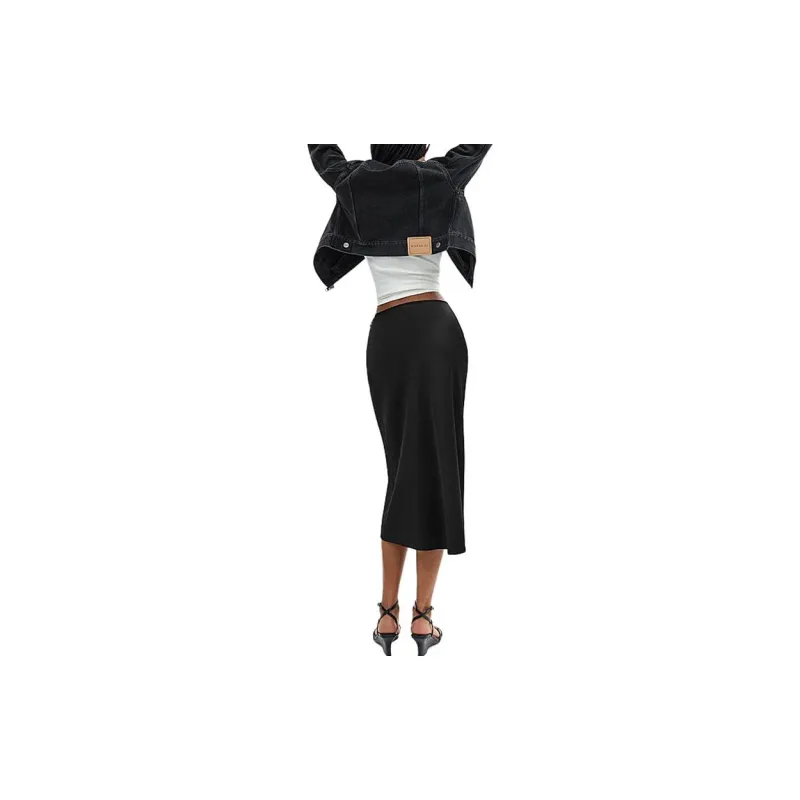 COACH Casual Long Skirt Women's Black-2