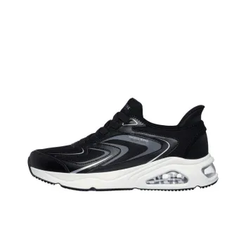 Skechers Breathable And Lightweight Low Top Running Shoes Men's Black
