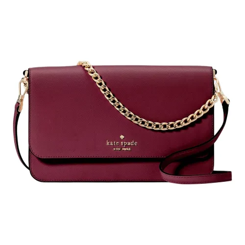 Kate Spade Saffiano Leather Shoulder Bag, Crossbody Bag Medium Size Women's Blackberry