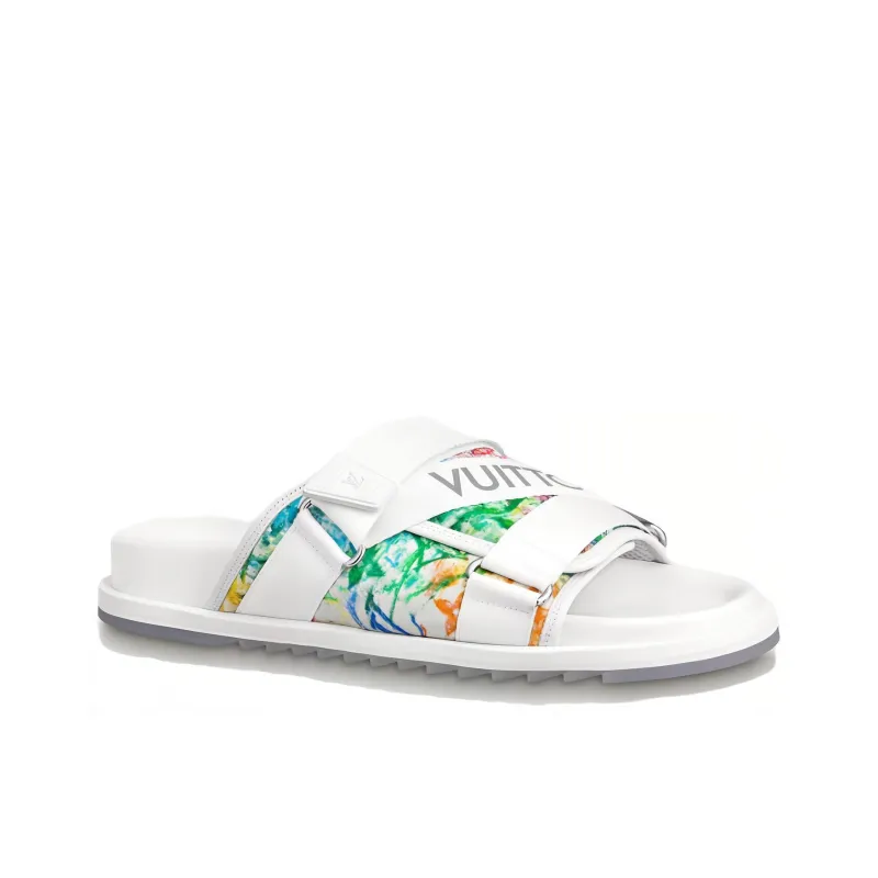 LOUIS VUITTON Honolulu Stylish Sandal Men's White-1