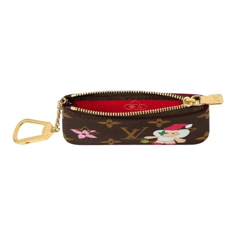 LOUIS VUITTON Mini Pochette Accessoires Monogram/Candy Red-4