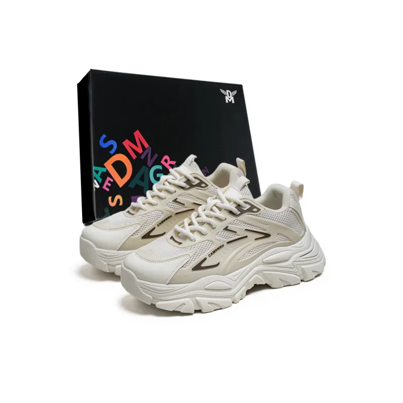 DM Individual Versatile Commute Trendy Wear-Resistant Height Increasing Low-Top Chunky Sneakers Men's Box Included-5